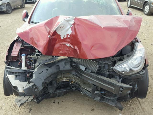 5NPDH4AE5DH327577 - 2013 HYUNDAI ELANTRA GL MAROON photo 7