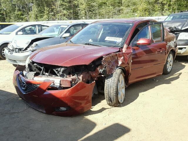 JM1BK32F781161697 - 2008 MAZDA 3 I MAROON photo 2