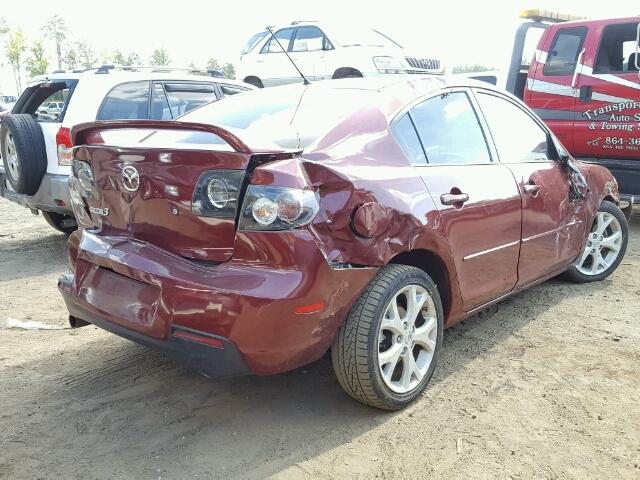 JM1BK32F781161697 - 2008 MAZDA 3 I MAROON photo 4