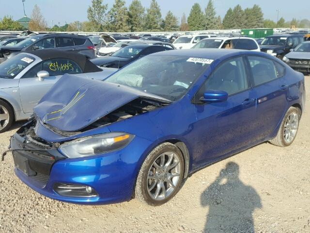 1C3CDFBA4DD316739 - 2013 DODGE DART SXT BLUE photo 2