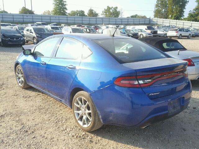 1C3CDFBA4DD316739 - 2013 DODGE DART SXT BLUE photo 3