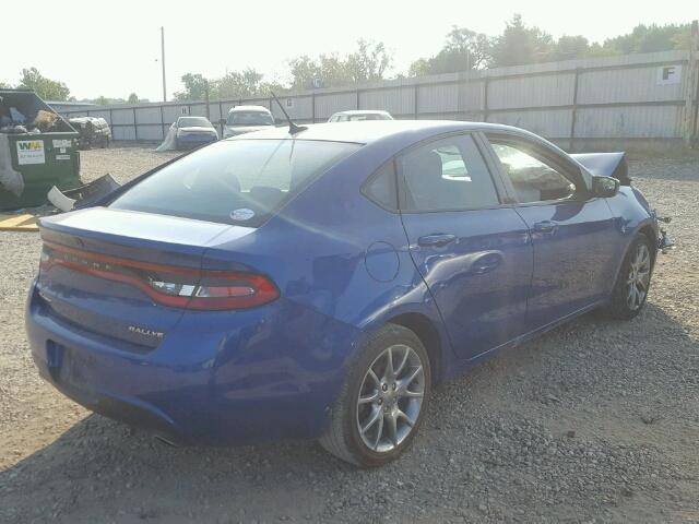 1C3CDFBA4DD316739 - 2013 DODGE DART SXT BLUE photo 4