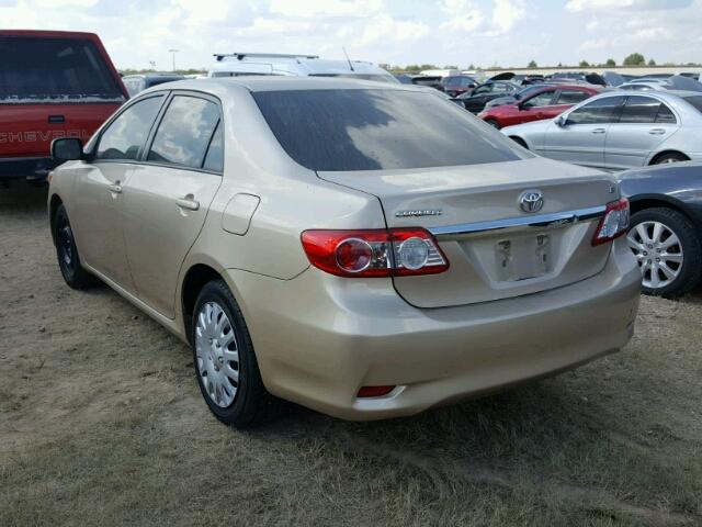 2T1BU4EE5CC773694 - 2012 TOYOTA COROLLA GOLD photo 3