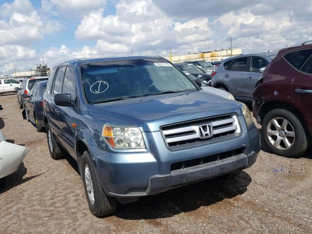 5FNYF28146B041896 - 2006 HONDA PILOT LX BLUE photo 1