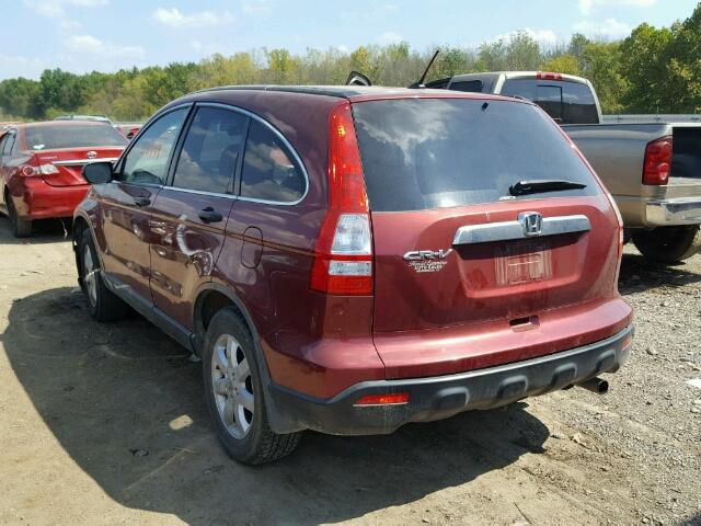 JHLRE48548C027392 - 2008 HONDA CR-V EX RED photo 3