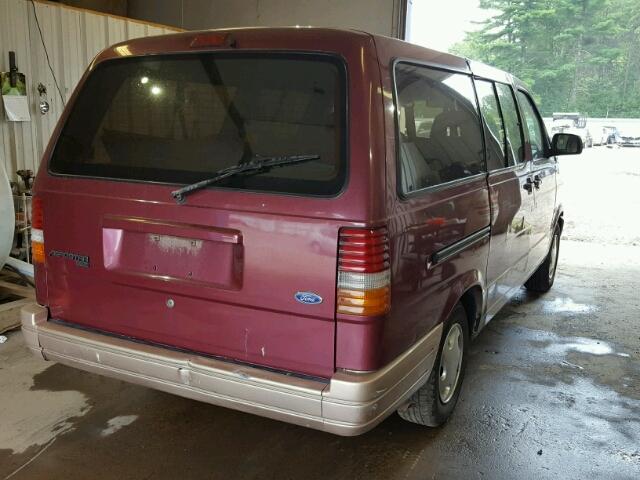 1FMDA41X1TZA57661 - 1996 FORD AEROSTAR MAROON photo 4