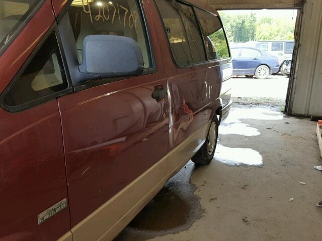 1FMDA41X1TZA57661 - 1996 FORD AEROSTAR MAROON photo 9