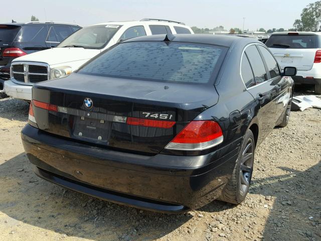 WBAGL63544DP73887 - 2004 BMW 745 I BLACK photo 4