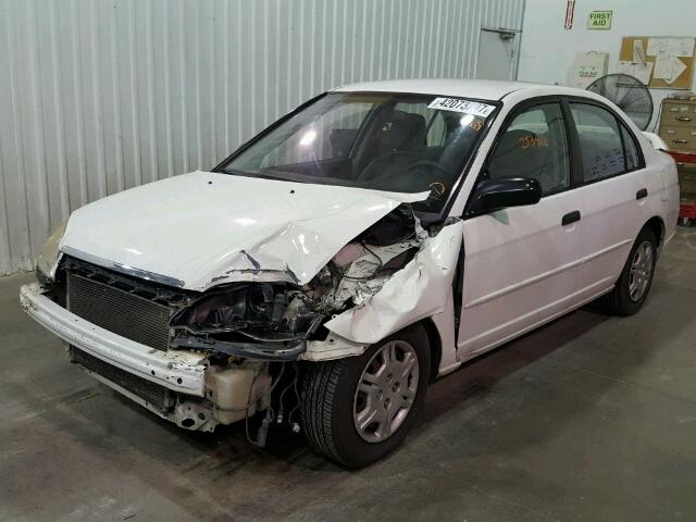 2HGES16511H556986 - 2001 HONDA CIVIC LX WHITE photo 2