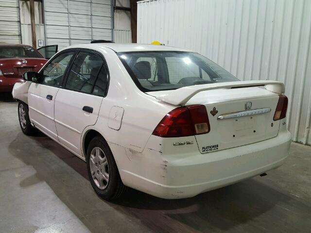 2HGES16511H556986 - 2001 HONDA CIVIC LX WHITE photo 3