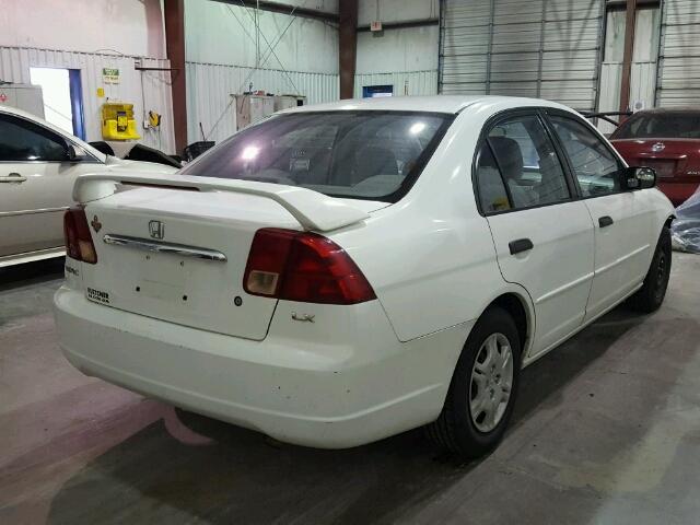 2HGES16511H556986 - 2001 HONDA CIVIC LX WHITE photo 4