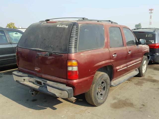 1GNEC13T93R216123 - 2003 CHEVROLET TAHOE C150 MAROON photo 4