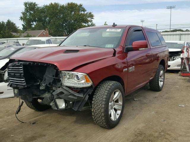 3C6JR7CT1DG513338 - 2013 RAM 1500 SPORT MAROON photo 2