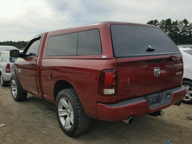 3C6JR7CT1DG513338 - 2013 RAM 1500 SPORT MAROON photo 3