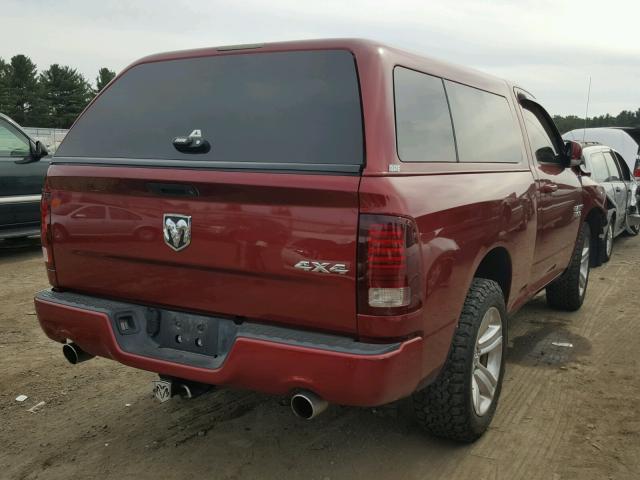 3C6JR7CT1DG513338 - 2013 RAM 1500 SPORT MAROON photo 4