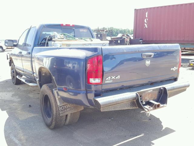 3D7MS48C05G737421 - 2005 DODGE RAM 3500 S BLUE photo 3