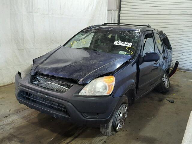 SHSRD78844U238254 - 2004 HONDA CR-V EX BLUE photo 2