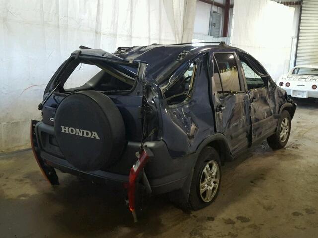 SHSRD78844U238254 - 2004 HONDA CR-V EX BLUE photo 4