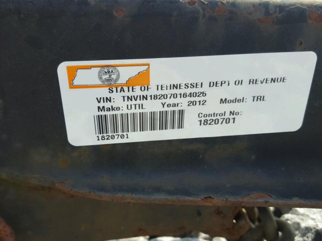 182070164025 - 2012 UTILITY TRAILER BLACK photo 10