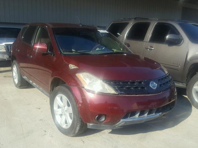 JN8AZ08T96W410816 - 2006 NISSAN MURANO MAROON photo 1