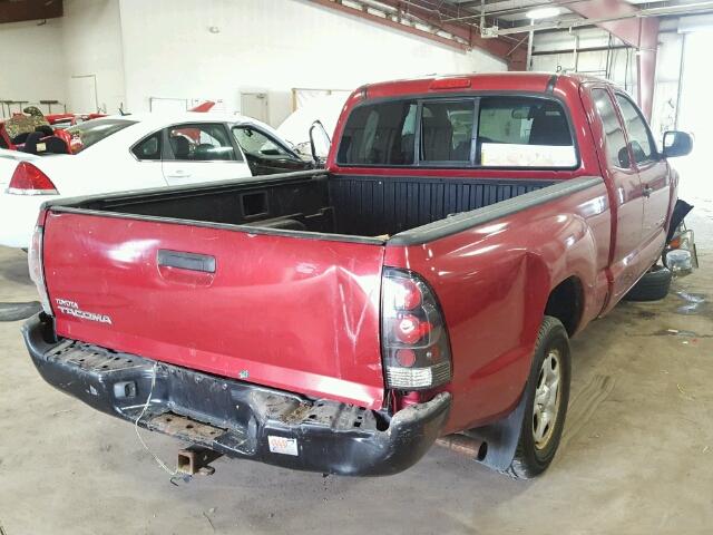 5TETX22N96Z149853 - 2006 TOYOTA TACOMA RED photo 4