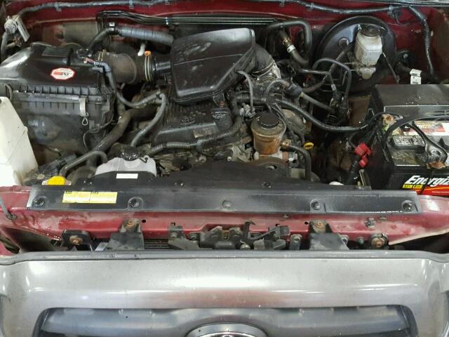 5TETX22N96Z149853 - 2006 TOYOTA TACOMA RED photo 7