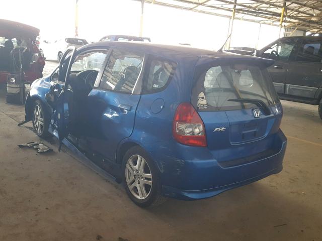 JHMGD38607S003071 - 2007 HONDA FIT S 蓝色 照片 3