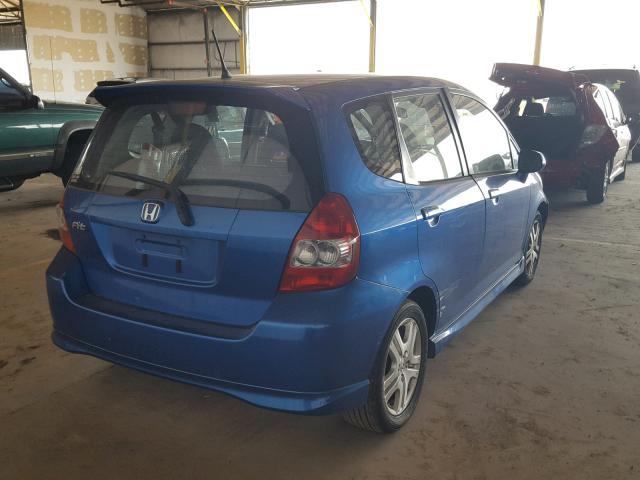 JHMGD38607S003071 - 2007 HONDA FIT S 蓝色 照片 4