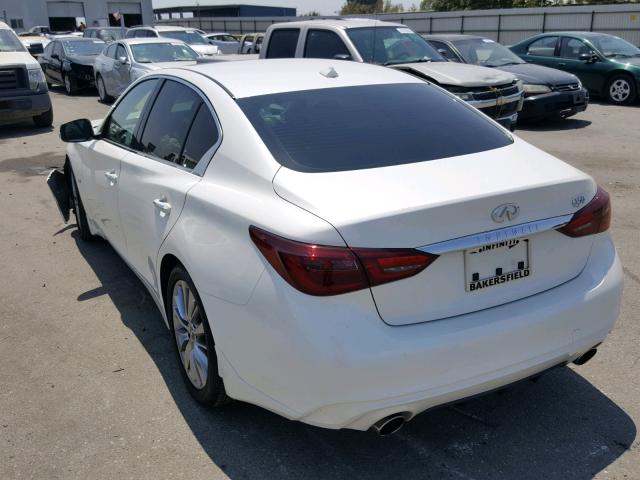 JN1EV7AP4JM354631 - 2018 INFINITI Q50 LUXE WHITE photo 3