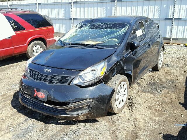 KNADM4A30D6147862 - 2013 KIA RIO LX BLACK photo 2