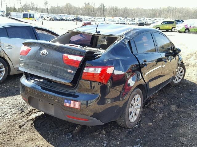 KNADM4A30D6147862 - 2013 KIA RIO LX BLACK photo 4