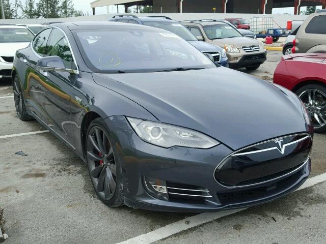 5YJSA4H10EFP49075 - 2014 TESLA MODEL S 85 CHARCOAL photo 1