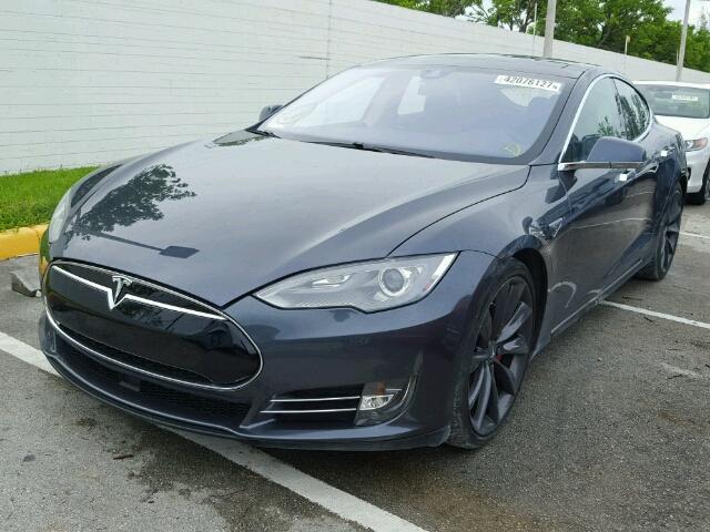 5YJSA4H10EFP49075 - 2014 TESLA MODEL S 85 CHARCOAL photo 2