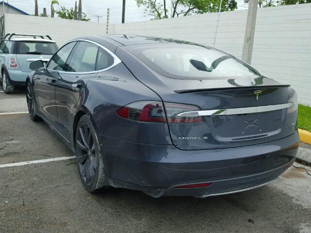 5YJSA4H10EFP49075 - 2014 TESLA MODEL S 85 CHARCOAL photo 3