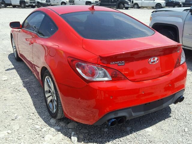 KMHHU6KHXBU052515 - 2011 HYUNDAI GENESIS CO RED photo 3