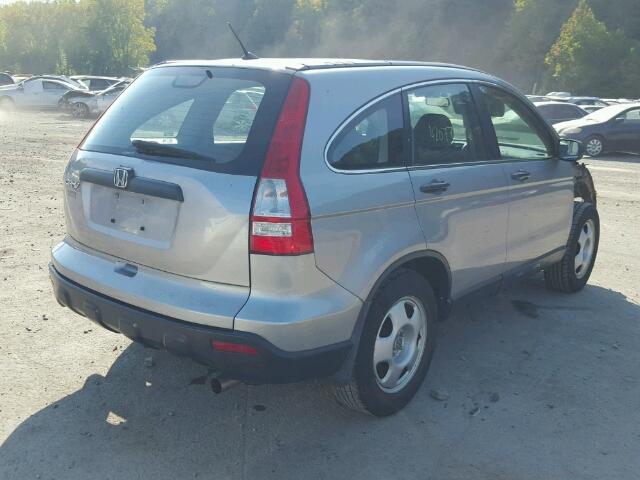 5J6RE483X7L013744 - 2007 HONDA CR-V LX SILVER photo 4