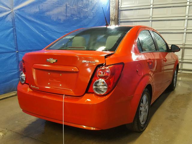 1G1JA5SH5C4212447 - 2012 CHEVROLET SONIC LS 橙色 照片 4