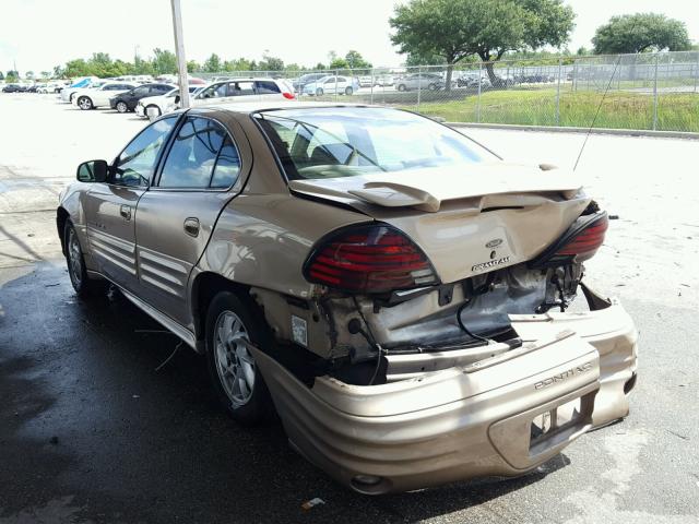 1G2NF52E01C153380 - 2001 PONTIAC GRAND AM S 金色 照片 3