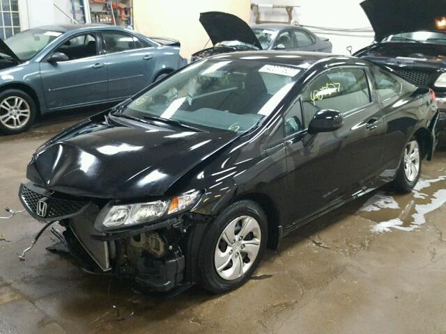 2HGFG3B54DH501007 - 2013 HONDA CIVIC LX BLACK photo 2