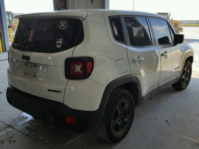 ZACCJAAT2GPC95762 - 2016 JEEP RENEGADE S WHITE photo 4