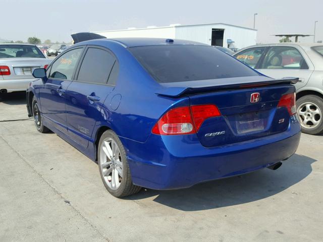 2HGFA55507H701881 - 2007 HONDA CIVIC SI BLUE photo 3