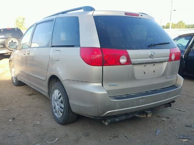 5TDZA23C86S490859 - 2006 TOYOTA SIENNA CE GOLD photo 3