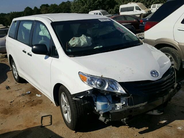 5TDZK3DC3FS549608 - 2015 TOYOTA SIENNA WHITE photo 1