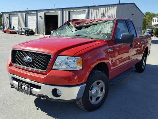1FTPX14536NB50119 - 2006 FORD F150 RED photo 2