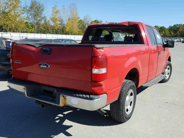1FTPX14536NB50119 - 2006 FORD F150 RED photo 4