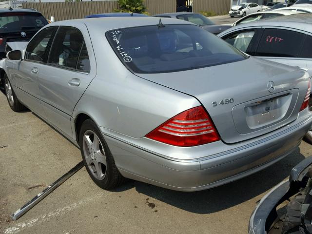 WDBNG70J04A412534 - 2004 MERCEDES-BENZ S 430 SILVER photo 3