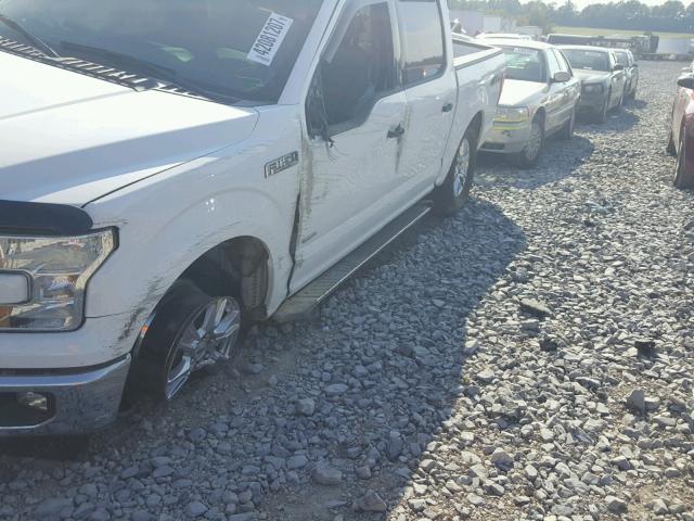 1FTEW1EG3HFA31221 - 2017 FORD F150 SUPER WHITE photo 9