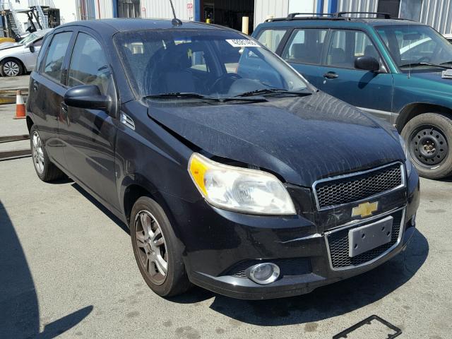 KL1TG66EX9B664538 - 2009 CHEVROLET AVEO LT BLACK photo 1