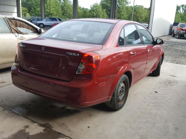 KL5JD56Z37K566105 - 2007 SUZUKI FORENZA BA BURGUNDY photo 4