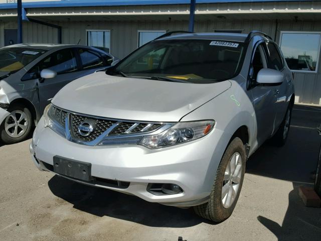 JN8AZ1MW6DW314743 - 2013 NISSAN MURANO S SILVER photo 2